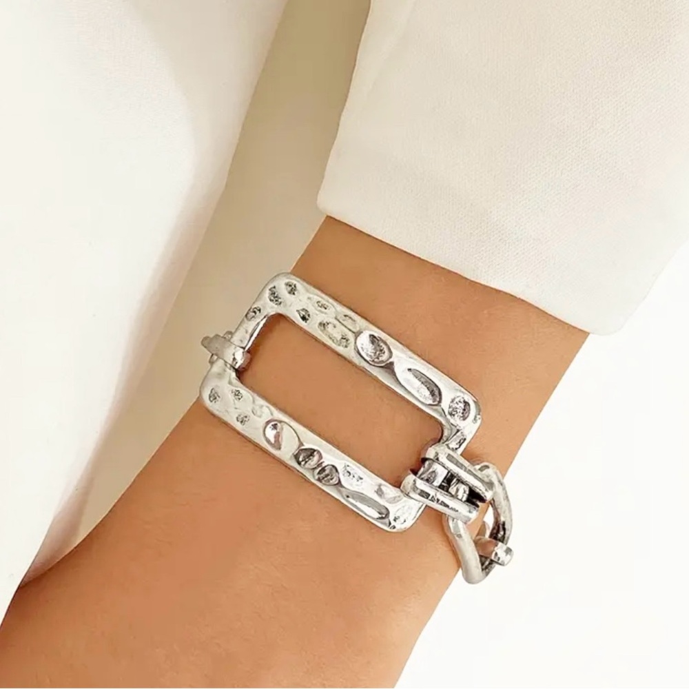 NEW Geometric Silver Bracelet
